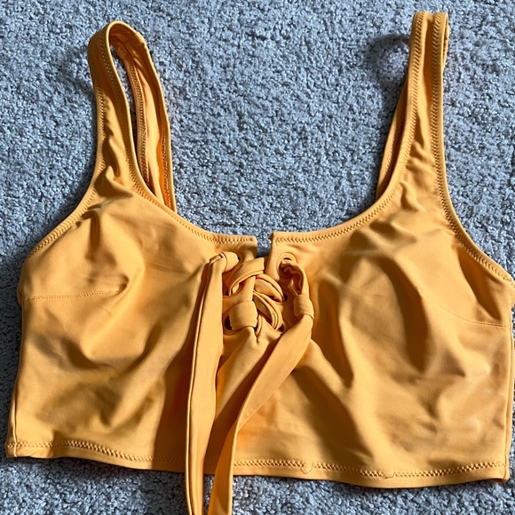 aerie Other - Aerie Scoop Bathing Suit Bikini Top Orange S